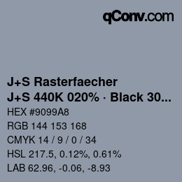Code couleur: J+S Rasterfaecher - J+S 440K 020% · Black 30% | qconv.com