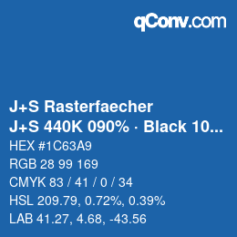 カラーコード: J+S Rasterfaecher - J+S 440K 090% · Black 10% | qconv.com