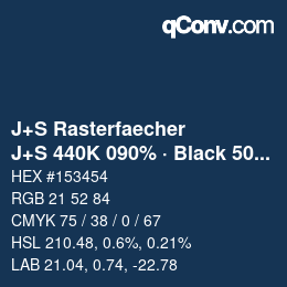 Code couleur: J+S Rasterfaecher - J+S 440K 090% · Black 50% | qconv.com
