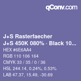Code couleur: J+S Rasterfaecher - J+S 450K 080% · Black 10% | qconv.com