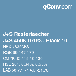 Code couleur: J+S Rasterfaecher - J+S 460K 070% · Black 10% | qconv.com
