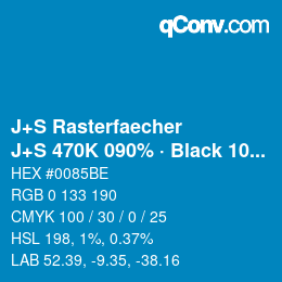 Farbcode: J+S Rasterfaecher - J+S 470K 090% · Black 10% | qconv.com
