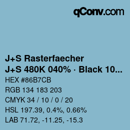 Code couleur: J+S Rasterfaecher - J+S 480K 040% · Black 10% | qconv.com
