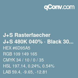 カラーコード: J+S Rasterfaecher - J+S 480K 040% · Black 30% | qconv.com