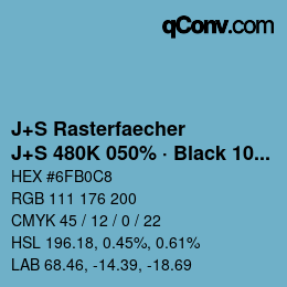 Farbcode: J+S Rasterfaecher - J+S 480K 050% · Black 10% | qconv.com