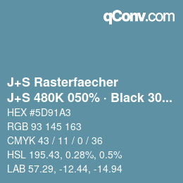 カラーコード: J+S Rasterfaecher - J+S 480K 050% · Black 30% | qconv.com
