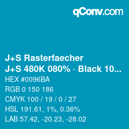 カラーコード: J+S Rasterfaecher - J+S 480K 080% · Black 10% | qconv.com