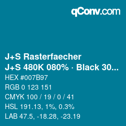Code couleur: J+S Rasterfaecher - J+S 480K 080% · Black 30% | qconv.com