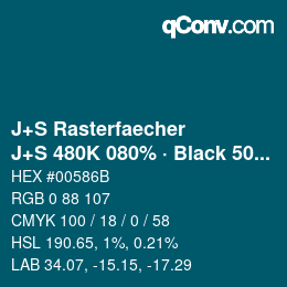 Code couleur: J+S Rasterfaecher - J+S 480K 080% · Black 50% | qconv.com
