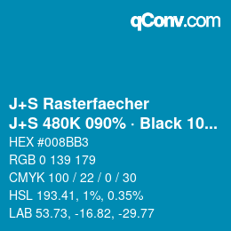 Farbcode: J+S Rasterfaecher - J+S 480K 090% · Black 10% | qconv.com