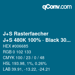 Color code: J+S Rasterfaecher - J+S 480K 100% · Black 30% | qconv.com