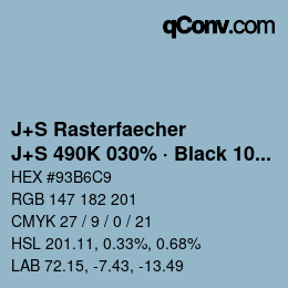 Code couleur: J+S Rasterfaecher - J+S 490K 030% · Black 10% | qconv.com