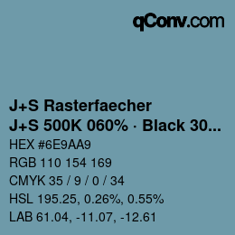 カラーコード: J+S Rasterfaecher - J+S 500K 060% · Black 30% | qconv.com