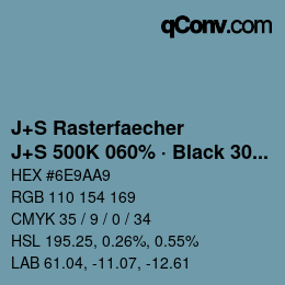 Color code: J+S Rasterfaecher - J+S 500K 060% · Black 30% | qconv.com