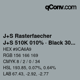 Code couleur: J+S Rasterfaecher - J+S 510K 010% · Black 30% | qconv.com