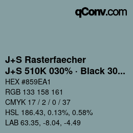 Code couleur: J+S Rasterfaecher - J+S 510K 030% · Black 30% | qconv.com