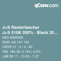 Farbcode: J+S Rasterfaecher - J+S 510K 050% · Black 30% | qconv.com