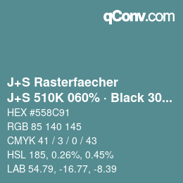 Code couleur: J+S Rasterfaecher - J+S 510K 060% · Black 30% | qconv.com