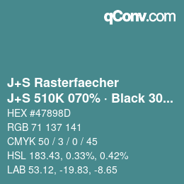 カラーコード: J+S Rasterfaecher - J+S 510K 070% · Black 30% | qconv.com