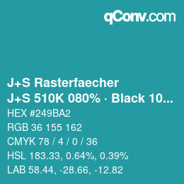 Code couleur: J+S Rasterfaecher - J+S 510K 080% · Black 10% | qconv.com
