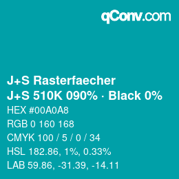 カラーコード: J+S Rasterfaecher - J+S 510K 090% · Black 0% | qconv.com