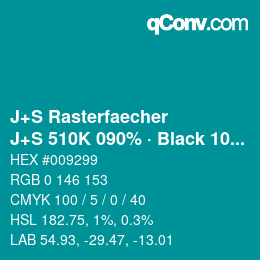 カラーコード: J+S Rasterfaecher - J+S 510K 090% · Black 10% | qconv.com