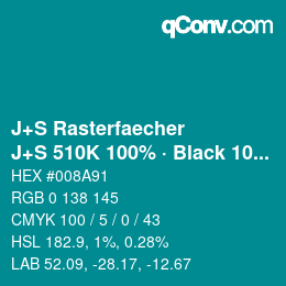 Farbcode: J+S Rasterfaecher - J+S 510K 100% · Black 10% | qconv.com