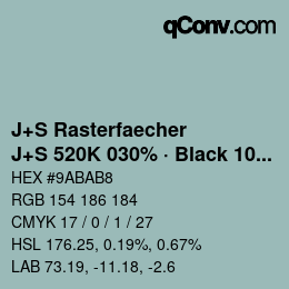 Farbcode: J+S Rasterfaecher - J+S 520K 030% · Black 10% | qconv.com