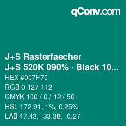 Farbcode: J+S Rasterfaecher - J+S 520K 090% · Black 10% | qconv.com