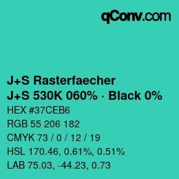 Color code: J+S Rasterfaecher - J+S 530K 060% · Black 0% | qconv.com