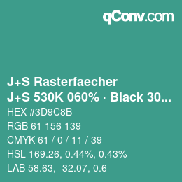Code couleur: J+S Rasterfaecher - J+S 530K 060% · Black 30% | qconv.com