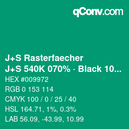 Code couleur: J+S Rasterfaecher - J+S 540K 070% · Black 10% | qconv.com