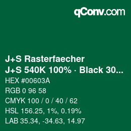 Farbcode: J+S Rasterfaecher - J+S 540K 100% · Black 30% | qconv.com