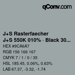 Code couleur: J+S Rasterfaecher - J+S 550K 010% · Black 30% | qconv.com