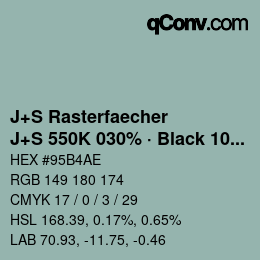 Color code: J+S Rasterfaecher - J+S 550K 030% · Black 10% | qconv.com