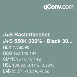 Code couleur: J+S Rasterfaecher - J+S 550K 030% · Black 30% | qconv.com