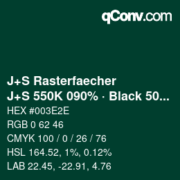 Code couleur: J+S Rasterfaecher - J+S 550K 090% · Black 50% | qconv.com