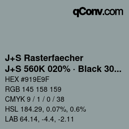 Code couleur: J+S Rasterfaecher - J+S 560K 020% · Black 30% | qconv.com