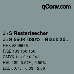 Farbcode: J+S Rasterfaecher - J+S 560K 030% · Black 30% | qconv.com