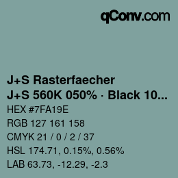 Farbcode: J+S Rasterfaecher - J+S 560K 050% · Black 10% | qconv.com