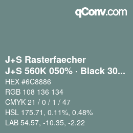 Farbcode: J+S Rasterfaecher - J+S 560K 050% · Black 30% | qconv.com