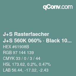 Farbcode: J+S Rasterfaecher - J+S 560K 060% · Black 10% | qconv.com