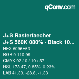 Code couleur: J+S Rasterfaecher - J+S 560K 080% · Black 10% | qconv.com