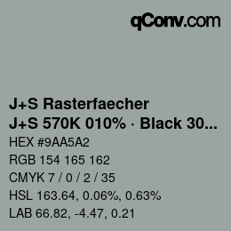 Farbcode: J+S Rasterfaecher - J+S 570K 010% · Black 30% | qconv.com