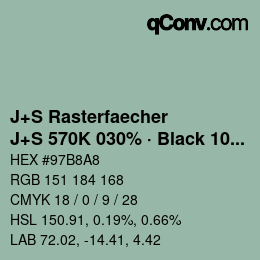 Farbcode: J+S Rasterfaecher - J+S 570K 030% · Black 10% | qconv.com