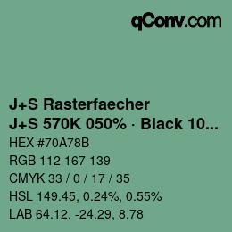 Farbcode: J+S Rasterfaecher - J+S 570K 050% · Black 10% | qconv.com