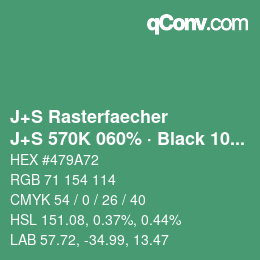 Farbcode: J+S Rasterfaecher - J+S 570K 060% · Black 10% | qconv.com