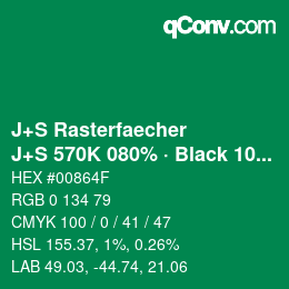 カラーコード: J+S Rasterfaecher - J+S 570K 080% · Black 10% | qconv.com