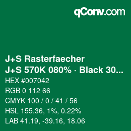 Code couleur: J+S Rasterfaecher - J+S 570K 080% · Black 30% | qconv.com