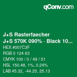 Code couleur: J+S Rasterfaecher - J+S 570K 090% · Black 10% | qconv.com